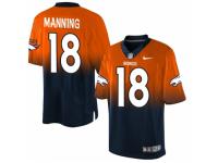 Youth Nike Denver Broncos #18 Peyton Manning Limited Orange Navy Fadeaway NFL Jersey