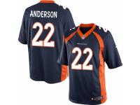 Youth Nike Denver Broncos #22 C.J. Anderson Navy Blue Alternate NFL Jersey