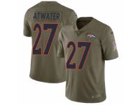 Youth Nike Denver Broncos #27 Steve Atwater Limited Olive 2017 Salute to Service NFL Jersey