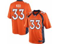 Youth Nike Denver Broncos #33 Shiloh Keo Limited Orange Team Color NFL Jersey