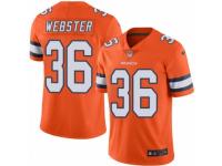 Youth Nike Denver Broncos #36 Kayvon Webster Limited Orange Rush NFL Jersey