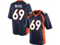 Youth Nike Denver Broncos #69 Evan Mathis Navy Blue Alternate NFL Jersey