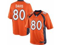 Youth Nike Denver Broncos #80 Vernon Davis Game Orange Team Color NFL Jersey