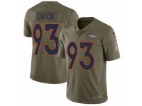 Youth Nike Denver Broncos #93 Jared Crick Limited Olive 2017 Salute to Service NFL Jersey