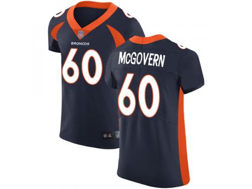 #60 Elite Connor McGovern Navy Blue Football Alternate Men's Jersey Denver Broncos Vapor Untouchable