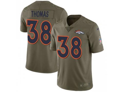 Limited Men's Shamarko Thomas Denver Broncos Nike 2017 Salute to Service Jersey - Green