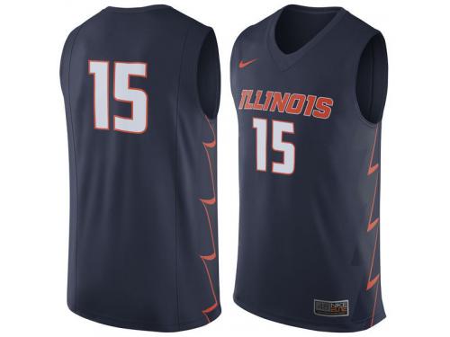 Men Illinois Fighting Illini #15 Nike Replica Jersey - Navy