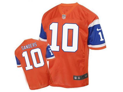 Men Nike Denver Broncos #10 Emmanuel Sanders Game Orange Jersey