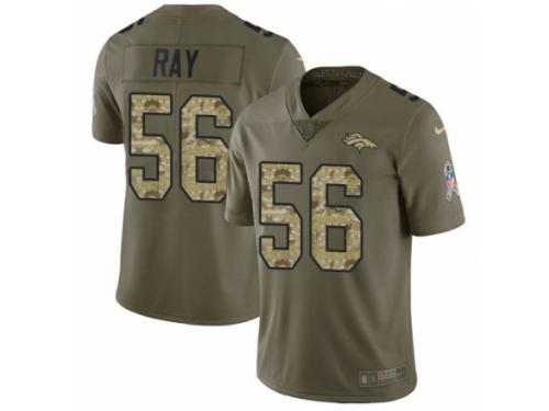 Men Nike Denver Broncos #56 Shane Ray Limited Olive/Camo 2017 Salute to Service NFL Jersey