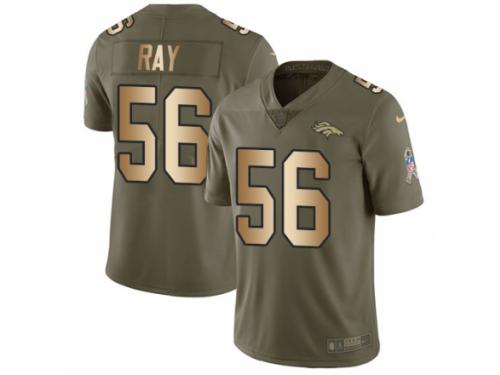Men Nike Denver Broncos #56 Shane Ray Limited Olive/Gold 2017 Salute to Service NFL Jersey
