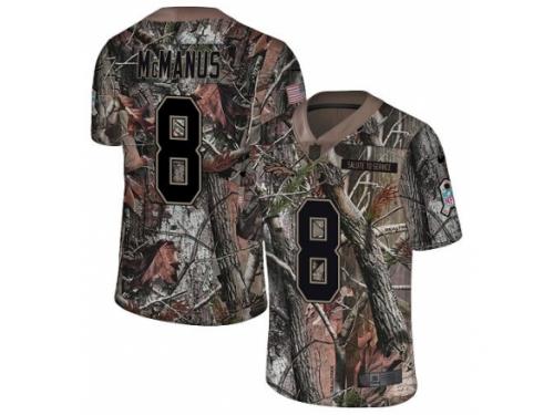 Men Nike Denver Broncos #8 Brandon McManus Limited Camo Rush Realtree NFL Jersey