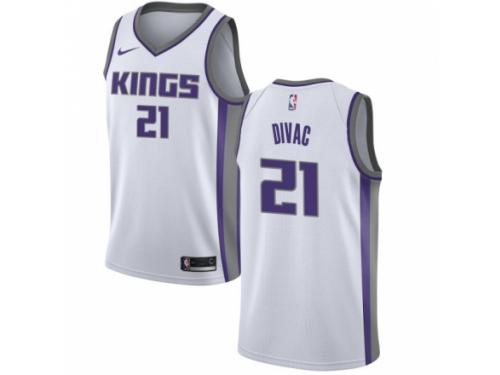 Men Nike Sacramento Kings #21 Vlade Divac White NBA Jersey - Association Ed