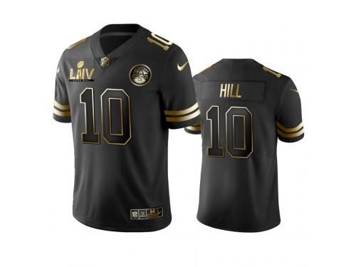 Men Tyreek Hill Chiefs Black Super Bowl LIV Golden Edition Jersey