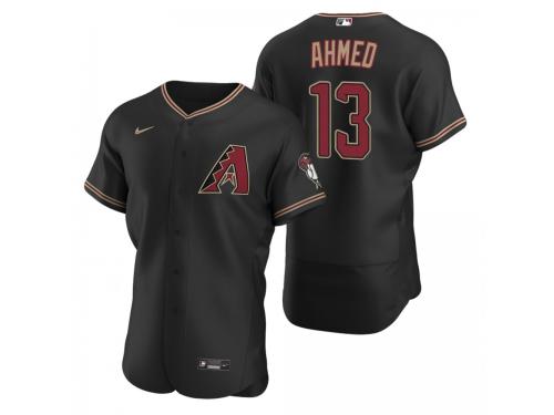 Men's Arizona Diamondbacks Nick Ahmed Nike Black 2020 Alternate Jersey