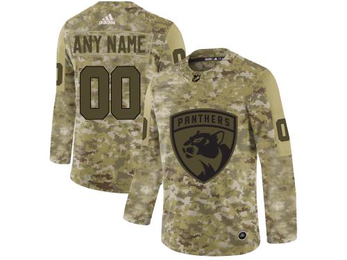 Men's Florida Panthers Adidas Customized Limited 2019 Camo Salute to Service Jersey