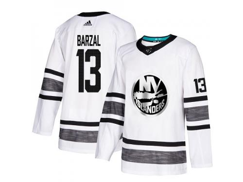 Men's New York Islanders #13 Mathew Barzal Adidas White Authentic 2019 All-Star NHL Jersey