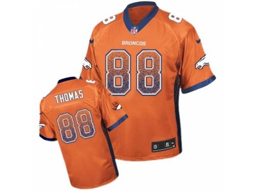 Men's Nike Denver Broncos #88 Demaryius Thomas Limited Orange Drift Fashion NFL Jersey