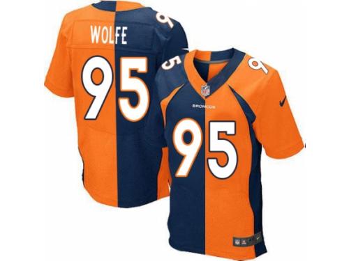 Men's Nike Denver Broncos #95 Derek Wolfe Elite Team Alternate Two Tone NFL Jersey