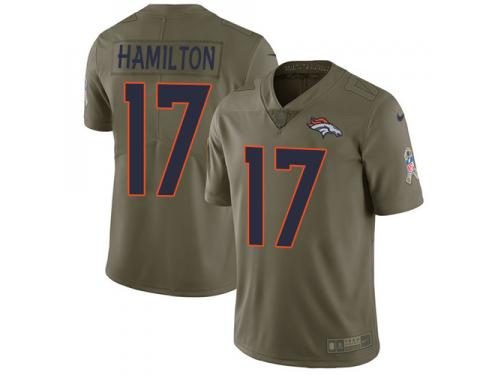 Nike DaeSean Hamilton Limited Olive Youth Jersey - NFL Denver Broncos #17 2017 Salute to Service