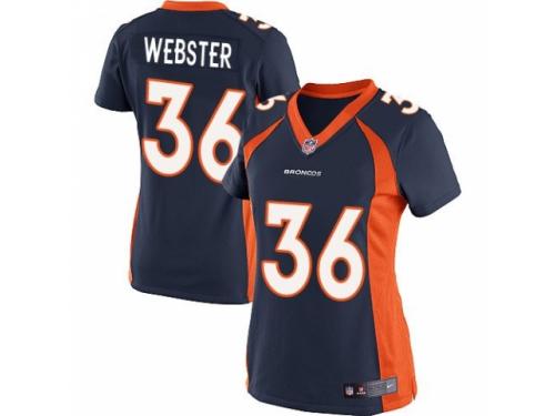 Women's Nike Denver Broncos #36 Kayvon Webster Game Navy Blue Alternate NFL Jersey