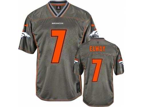 Youth Nike Denver Broncos #7 John Elway Grey Vapor NFL Jersey