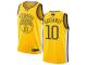 #10  Tim Hardaway Yellow Basketball Men's Jersey Golden State Warriors Earned Edition 2019 Basketball Finals Bound