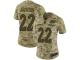 #22 Limited Kareem Jackson Camo Football Women's Jersey Denver Broncos 2018 Salute to Service
