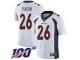 #26 Limited Isaac Yiadom White Football Road Men's Jersey Denver Broncos Vapor Untouchable 100th Season