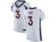 #3 Elite Drew Lock White Football Road Men's Jersey Denver Broncos Vapor Untouchable