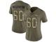 #60 Limited Connor McGovern Olive Camo Football Women's Jersey Denver Broncos 2017 Salute to Service