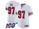 #97 Limited Nick Bosa White Football Men's Jersey San Francisco 49ers Rush Vapor Untouchable 100th Season