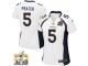 Game Matt Prater WoMen Jersey - Denver Broncos #5 Road White Super Bowl 50 Bound Nike NFL