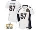 Game Tom Jackson WoMen Jersey - Denver Broncos #57 Road White Super Bowl 50 Bound Nike NFL