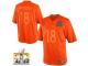 Limited Peyton Manning Men Jersey - Denver Broncos #18 Drenched Orange Super Bowl 50 Bound Nike NFL