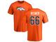 Men #66 Dalton Risner Orange Football Name & Number Logo Denver Broncos T-Shirt