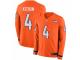 Men Nike Denver Broncos #4 Case Keenum Limited Orange Therma Long Sleeve NFL Jersey