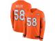 Men Nike Denver Broncos #58 Von Miller Limited Orange Therma Long Sleeve NFL Jersey