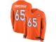 Men Nike Denver Broncos #65 Gary Zimmerman Limited Orange Therma Long Sleeve NFL Jersey