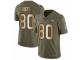 Men Nike Denver Broncos #80 Jake Butt Limited Olive/Gold 2017 Salute to Service NFL Jersey