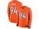Men Nike Denver Broncos #94 DeMarcus Ware Limited Orange Therma Long Sleeve NFL Jersey