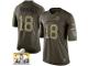 Men's Denver Broncos #18 Peyton Manning Nike Green Salute To Service Super Bowl 50 Bound Jersey