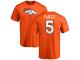Men's Denver Broncos Joe Flacco NFL Pro Line Orange Any Name & Number Logo T-Shirt