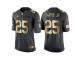 Nike Denver Broncos #25 Chris Harris Jr Anthracite 2016 Christmas Gold Men's NFL Limited Salute to Service Jersey