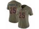 Women Nike Denver Broncos #25 Chris Harris Jr Limited Olive 2017 Salute to Service NFL Jersey