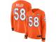 Women Nike Denver Broncos #58 Von Miller Limited Orange Therma Long Sleeve NFL Jersey