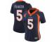 Women's Denver Broncos #5 Joe Flacco Navy Blue Alternate Vapor Untouchable Limited Player Football Jersey