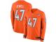 Youth Nike Denver Broncos #47 Josey Jewell Limited Orange Therma Long Sleeve NFL Jersey